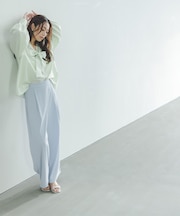 ナローリボンイージーワイドパンツ*