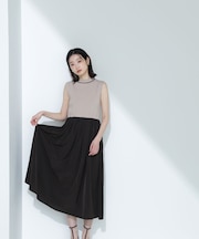 タフタドッキングニットワンピース*