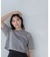 クロップドシアーニットTシャツ*