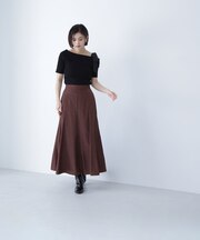 ハートドットプリントフレアスカート*