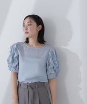 フリルスリーブブラウス＊
