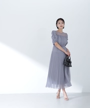 シアードットプリーツワンピース＊