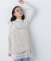 <N.>サテンレースキャミソール＊