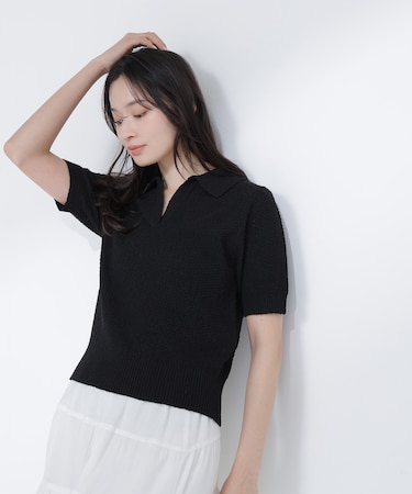 スキッパーポロニット＊