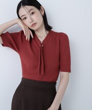 ボウタイリブニット*