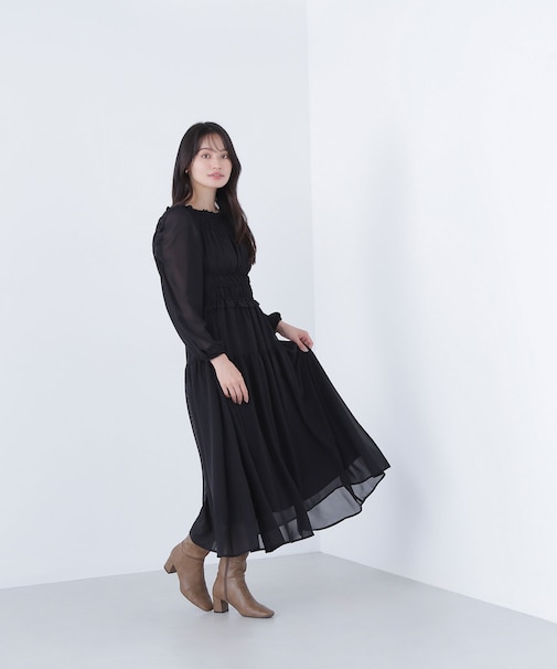 シャーリングシアーワンピース*