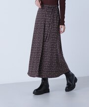 フラワープリントラップスカート＊