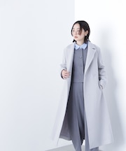 テーラーベルテッドロングコート＊