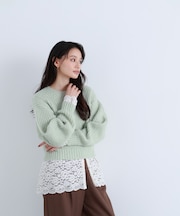 クロップドアゼフォルムニット＊