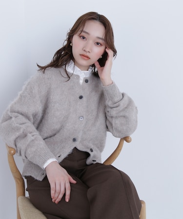 2wayヘアリーカーディガン＊