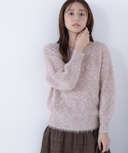 ミックスカラーヘアリーニット＊