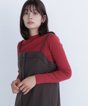 ウールブレンドニットシリーズ モックネック＊