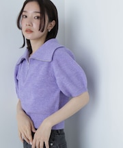 ハーフジップフォルムニット＊