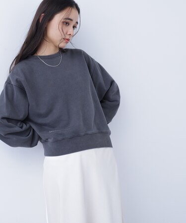 〈N.〉ロゴ刺繍スウェットプルオーバー*