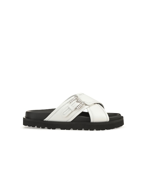 美品！Sergio Rossi SR TWENTY BUCKLE ホワイト SR TWENTY BUCKLE｜セルジオ ロッシのアウトレット通販｜三井