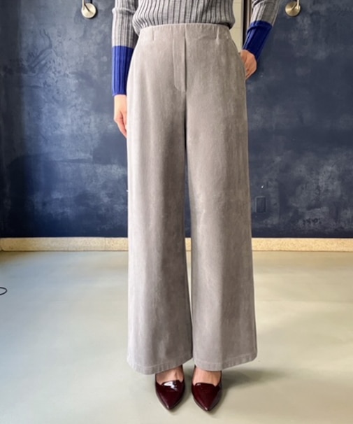 コーデュロイワイドパンツ