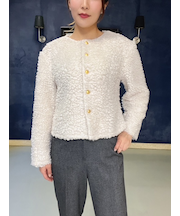 クルーネックボアブルゾン