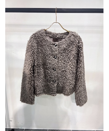 クルーネックボアブルゾン