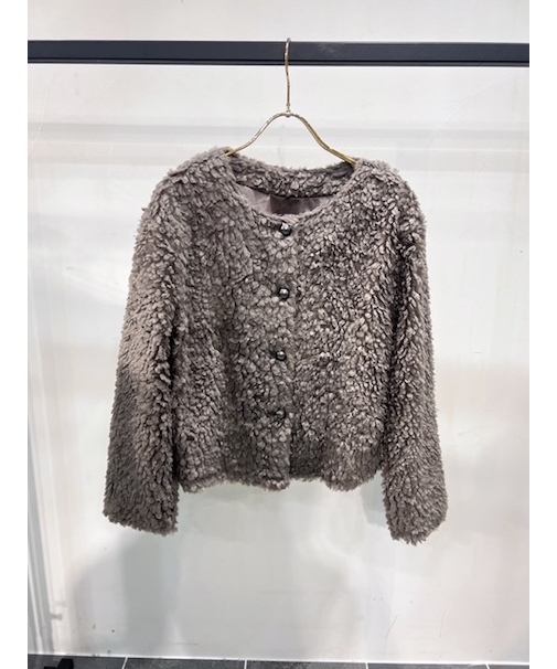 クルーネックボアブルゾン