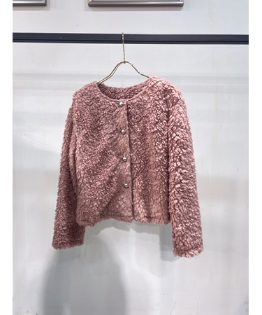 クルーネックボアブルゾン