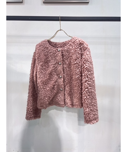 クルーネックボアブルゾン