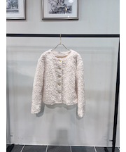 クルーネックボアブルゾン