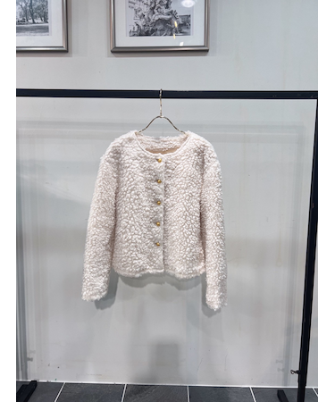 クルーネックボアブルゾン