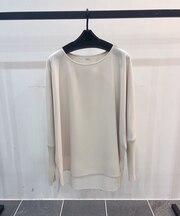 チュールドッキングジョーゼットブラウス