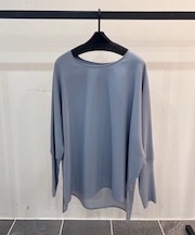 チュールドッキングジョーゼットブラウス