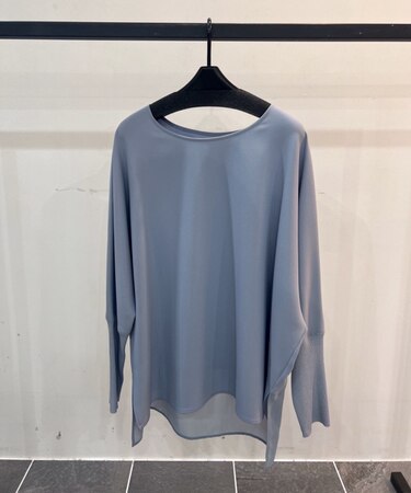 チュールドッキングジョーゼットブラウス