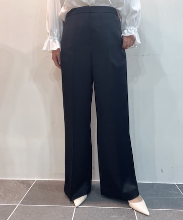 サテンライクワイドパンツ