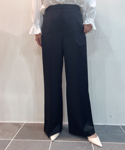 サテンライクワイドパンツ