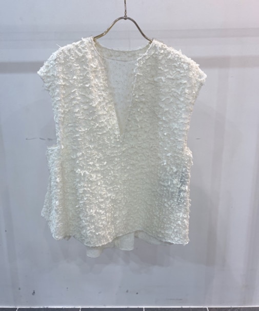 カラミツイードバックフレアベスト