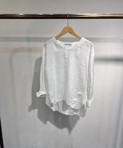 フレンチリネンVネックブラウス