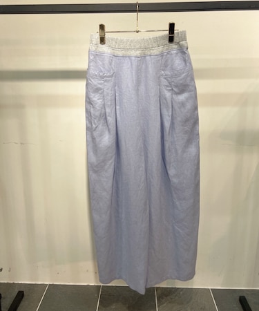 フレンチリネンタックワイドパンツ