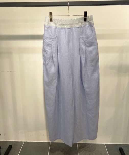 フレンチリネンタックワイドパンツ