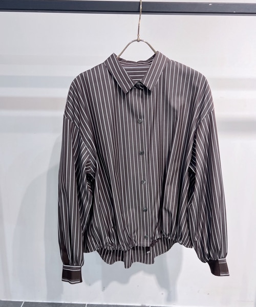 BLUE FRONCE ストライプ 半袖シャツ バックリボン　タグ付き バックラインストライプシャツブルゾン｜ブルーフロンセの通販｜&mall