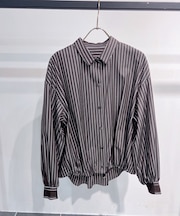 バックラインストライプシャツブルゾン