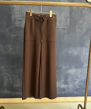ウエストリブジャージーワイドパンツ
