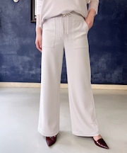 ウエストリブジャージーワイドパンツ