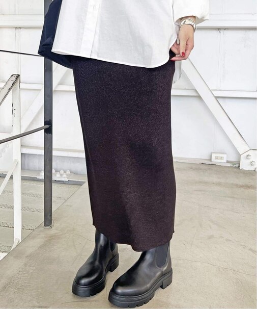 《WEB限定追加》ラメリブニットタイトスカート