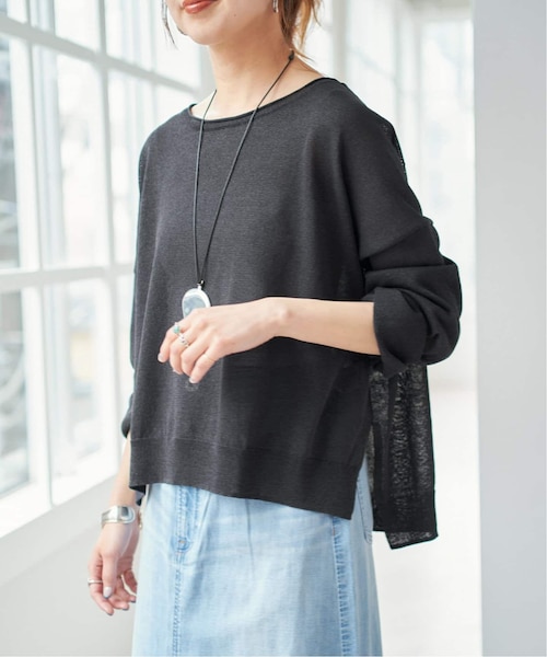 新品タグ付き♡　ペーパーヤーンボートネックニット Spick＆Span ニット セーター 手洗い可 / ペーパーヤーンボート