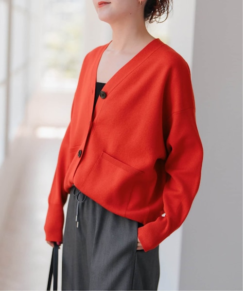 23SS 美品 Spick&Span ダブルジャガードカーディガン コットンF Spick & Span - 23SS 美品 Spick&Span ダブルジャガード