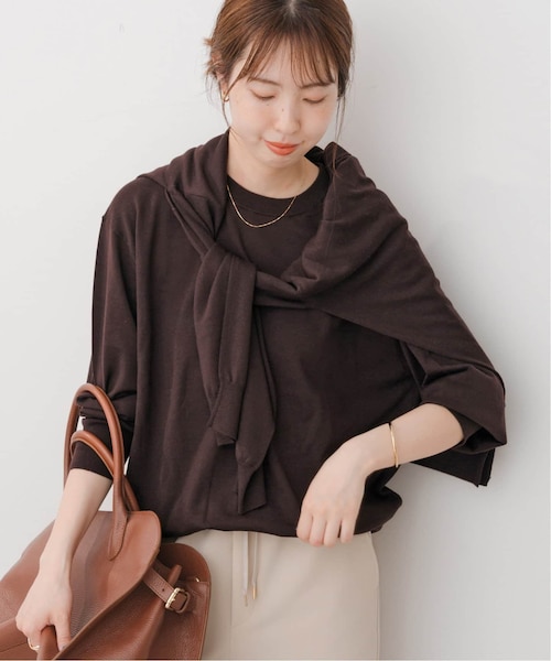 スピックアンドスパン ルーズモヘヤミックスボートネックニット