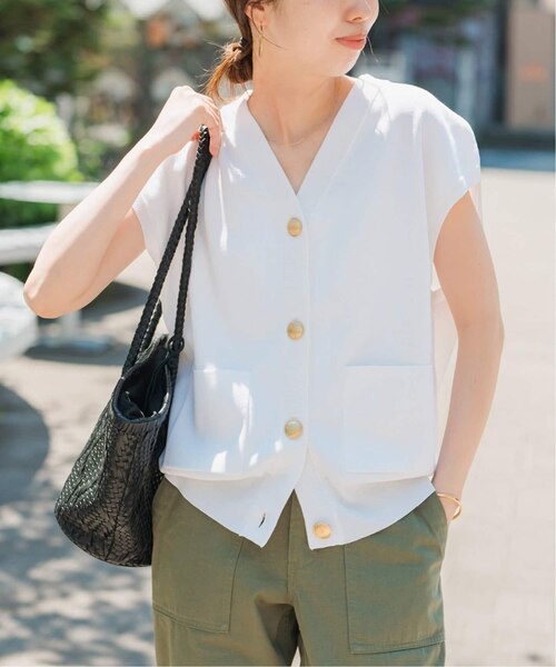 新品タグ付き　【ウォッシャブル】 ベスト Spick & Span｜《WEB限定追加》ウォッシャブルVネックニット
