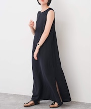 ドレープストライプタンクドレス