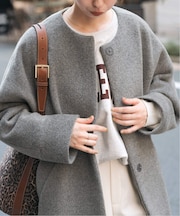TICCA / ティッカ ノーカラーテントコート