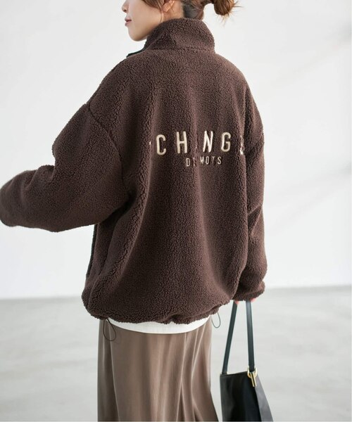 WEB限定カラー有り》リバーシブルボアブルゾン｜スピックアンドスパン