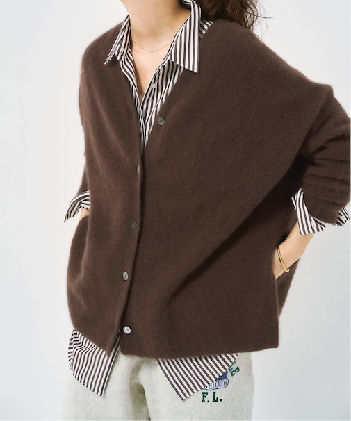 フォックスウールミックス2WAYカーディガン