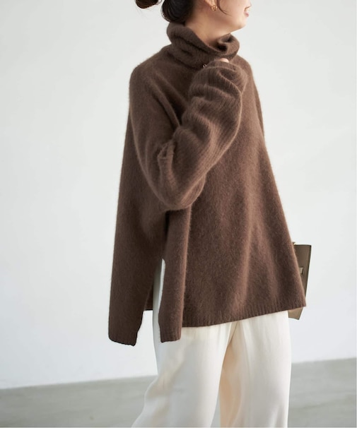 《追加》フォックスウールミックスロングリブタートルプルオーバー